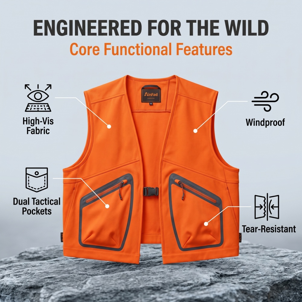 Outdoor Hunting Fleece - Gilet de sécurité pour homme pour