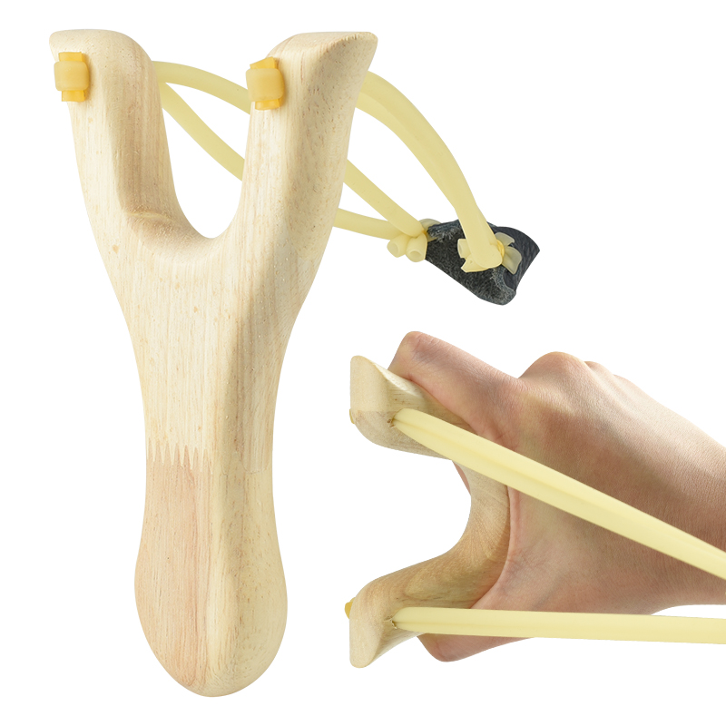 Outdoor Hunting Launcher - Tirachinas en bois traditionnels, ensemble de