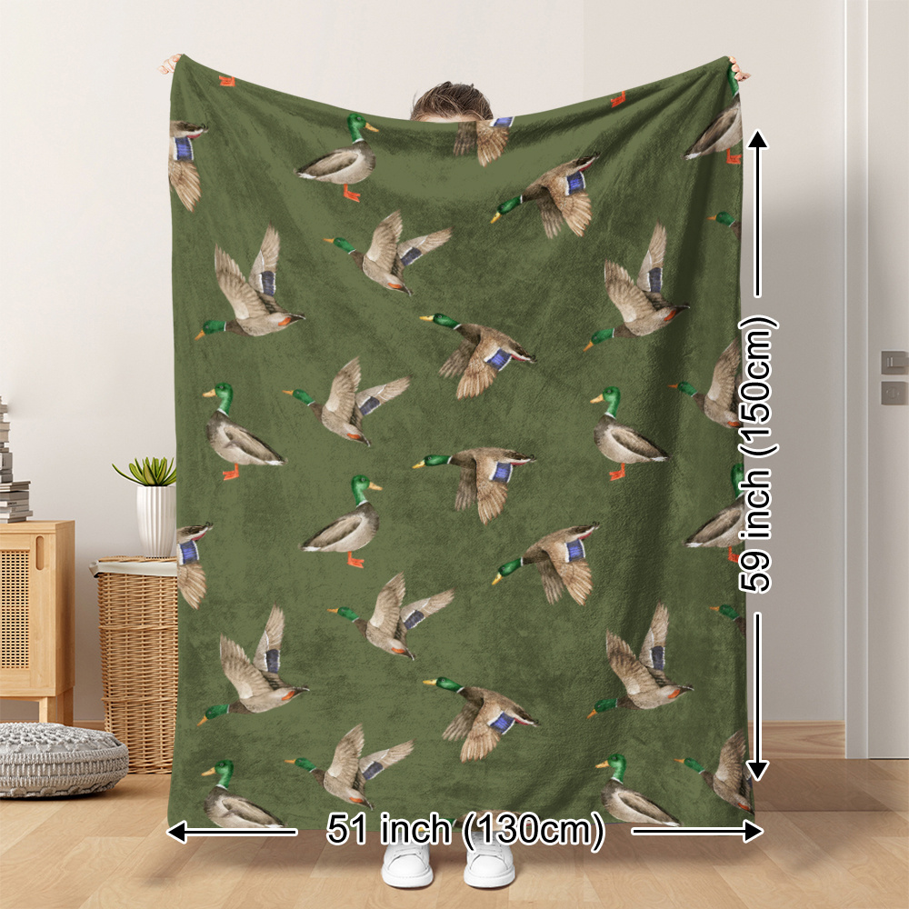 Outdoor Hunting Blanket - Couverture en polaire Mallard Duck, imprimé