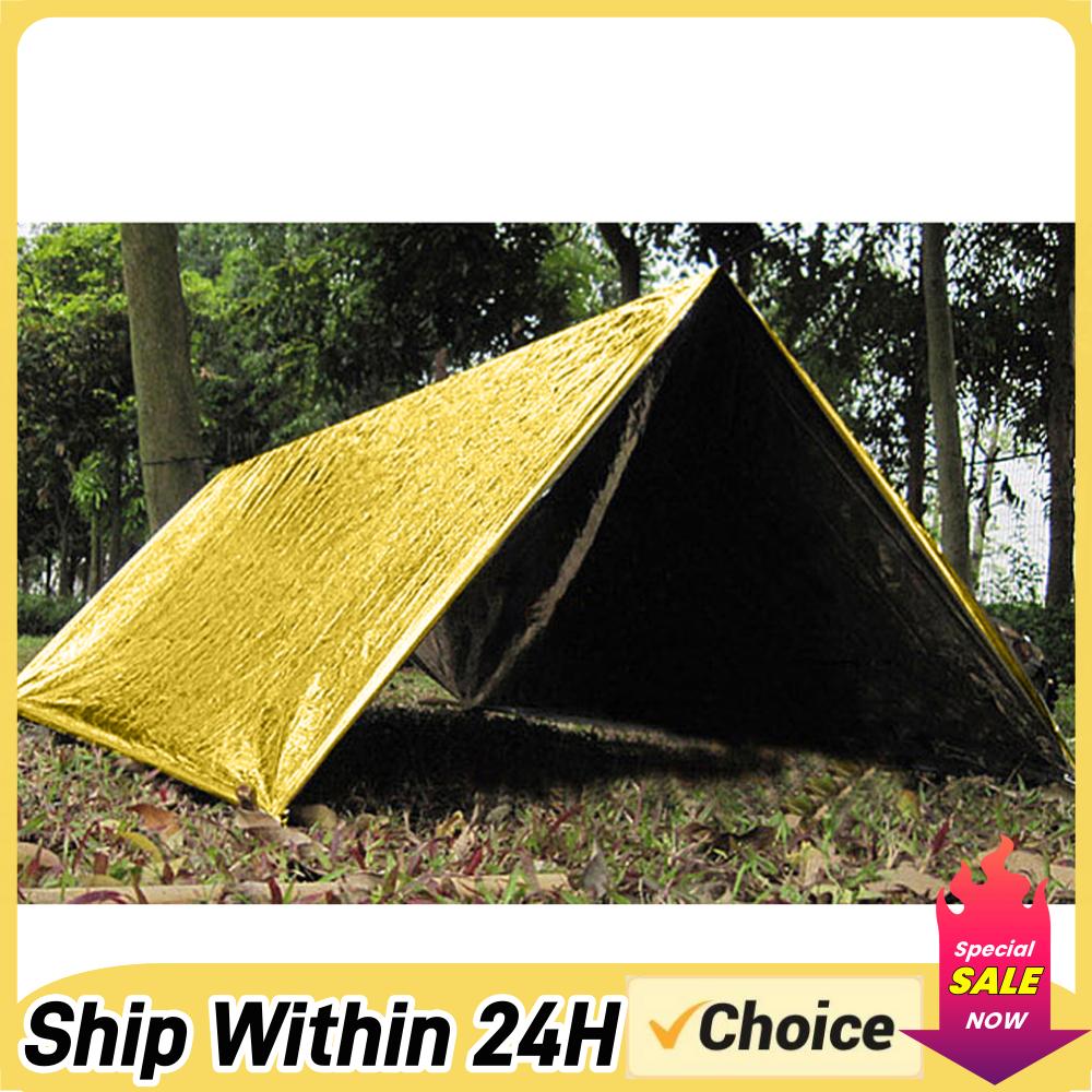 Outdoor Hunting Blanket - Couverture d'urgence en aluminium légère, imperméable,