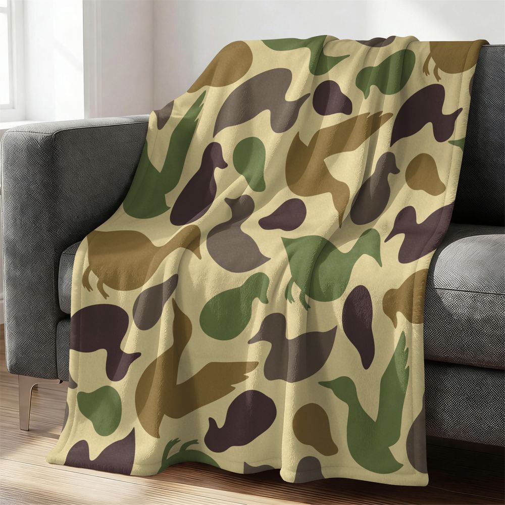 Outdoor Hunting Blanket - Couverture en flanelle à motif canard,