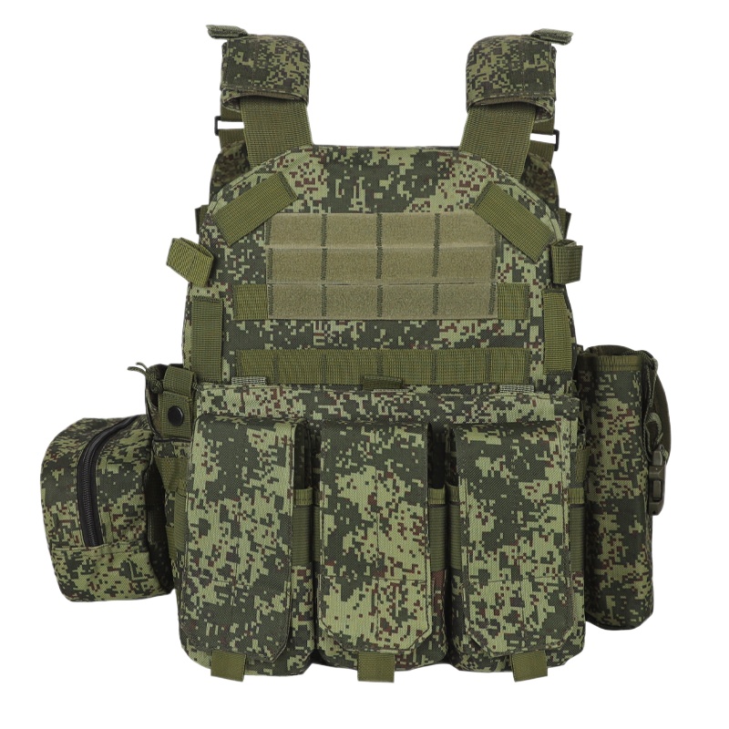 Outdoor Hunting Fleece - Gilet tactique camouflage 6094, porte-plaque multifonctionnel,