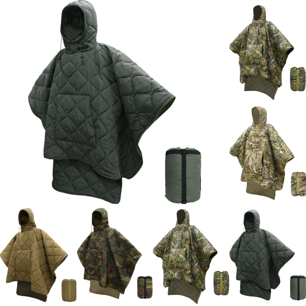 Outdoor Hunting Blanket - Couverture camouflage imperméable isolante, poncho chaud
