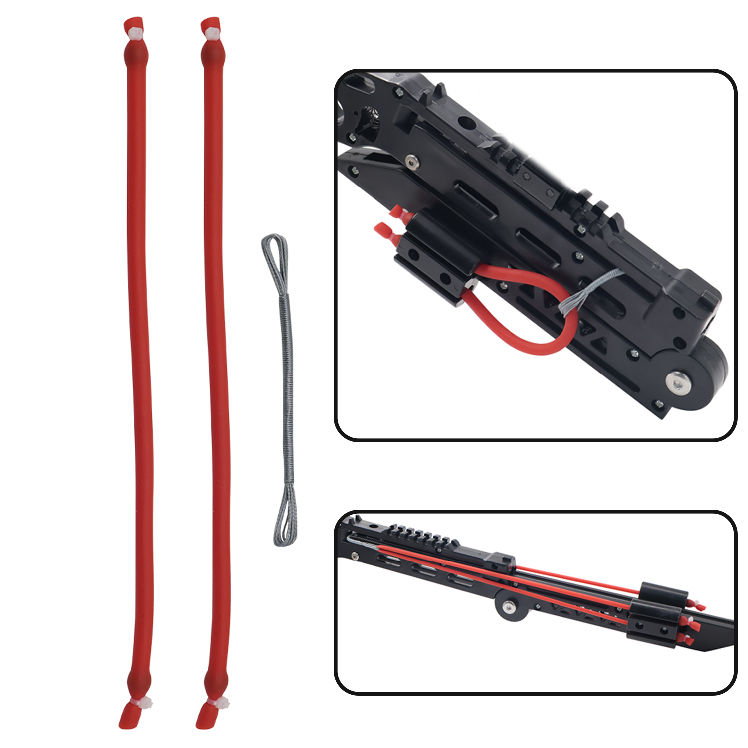 Outdoor Hunting Launcher - Bandes de caoutchouc pliables pour lance-pierre,