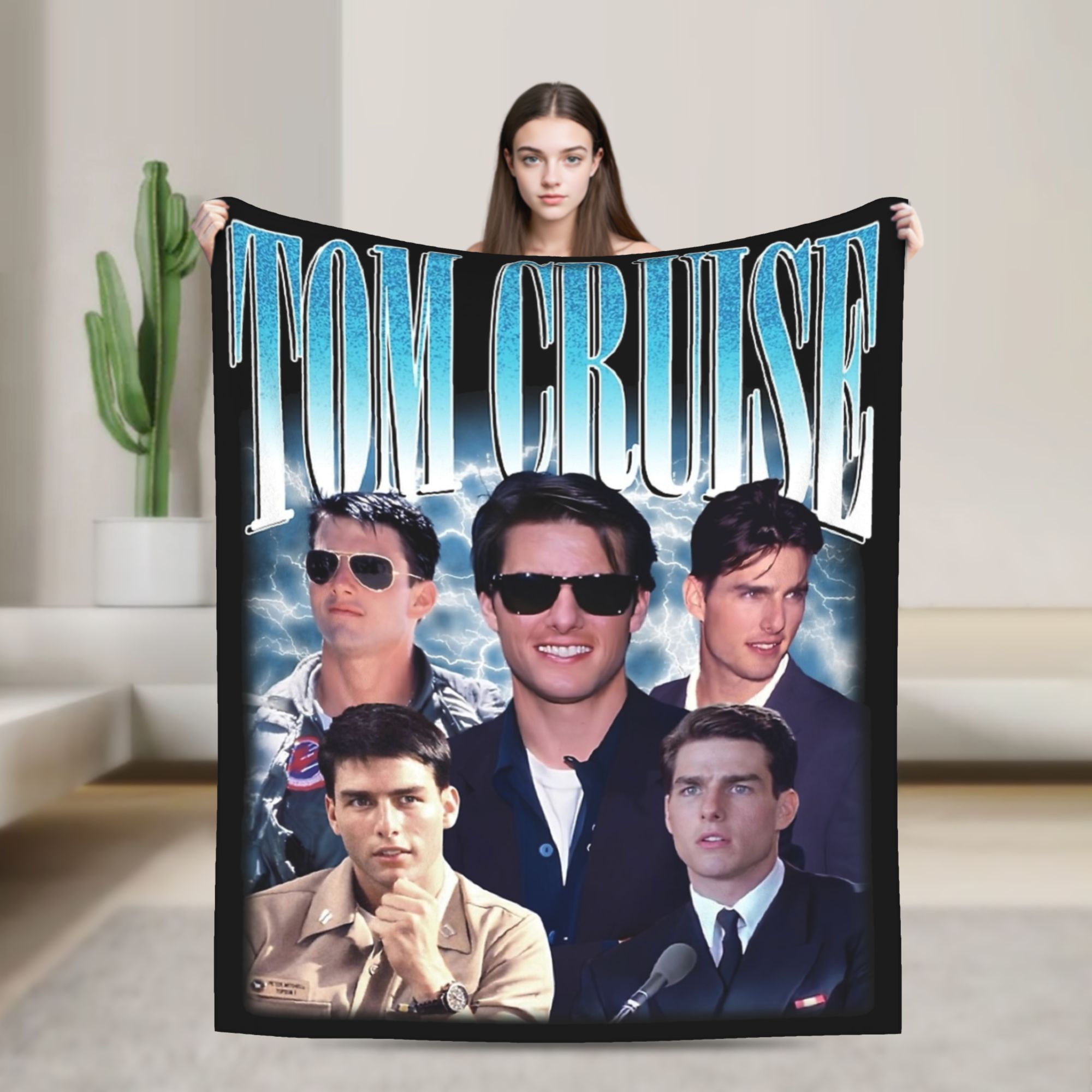 Outdoor Hunting Blanket - Couverture Tom Cruise années 90, vintage,