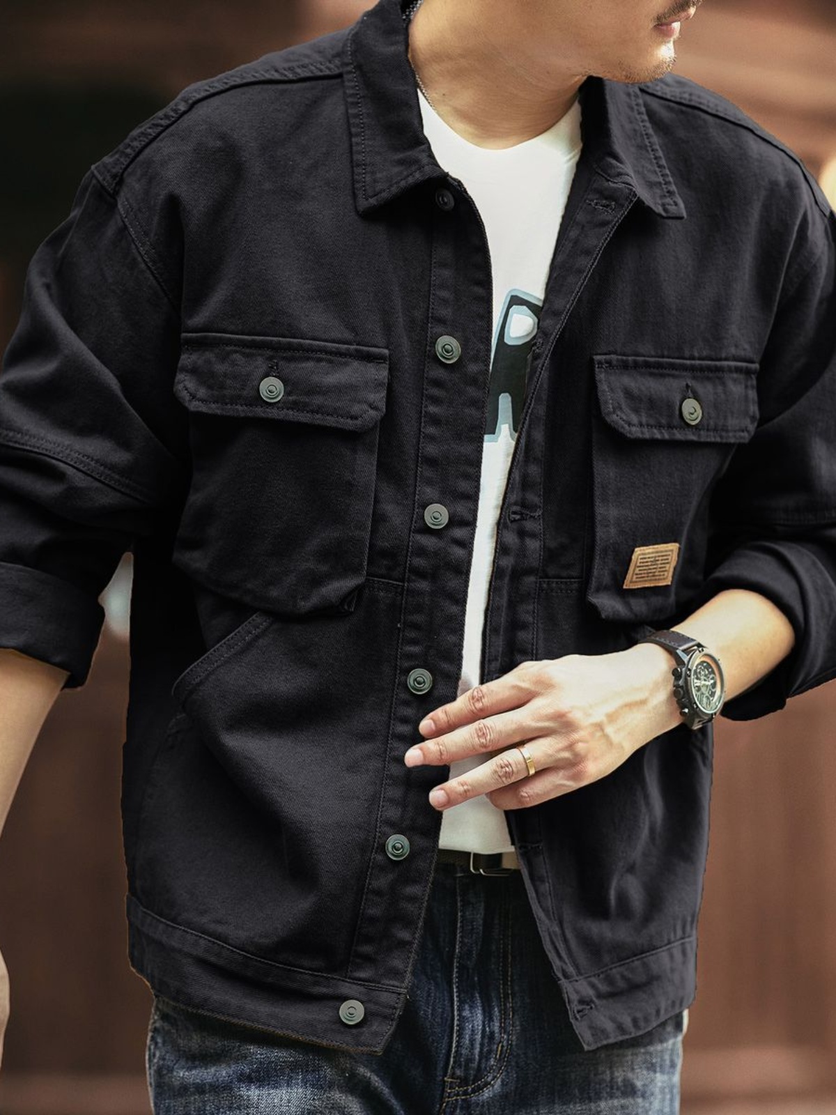 Veste en jean rétro américaine - Outdoor Hunting Outfit avis et prix