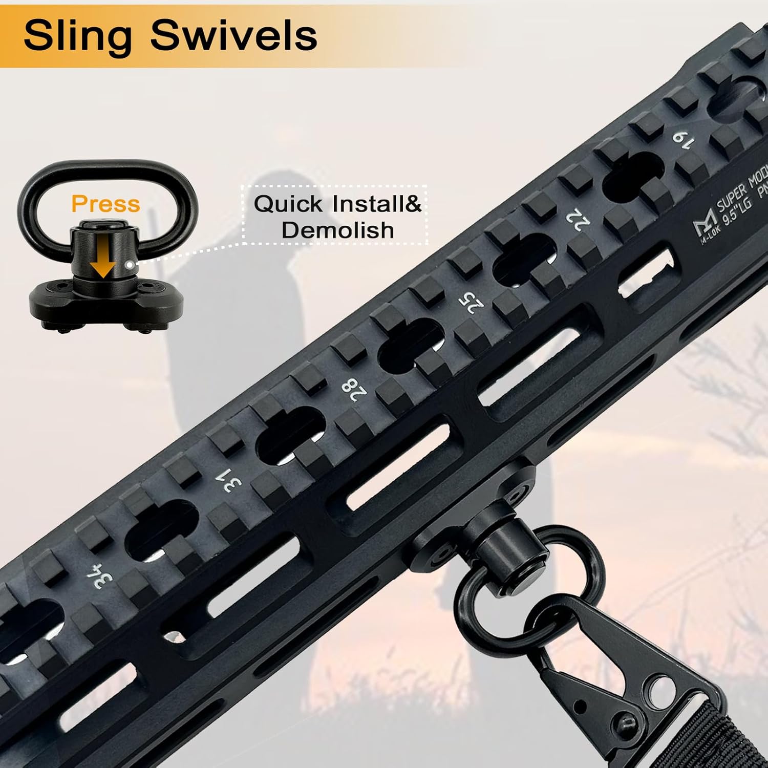 Élingue pour fusil QD à 2 poin - Rifle Sling Swivel avis et prix